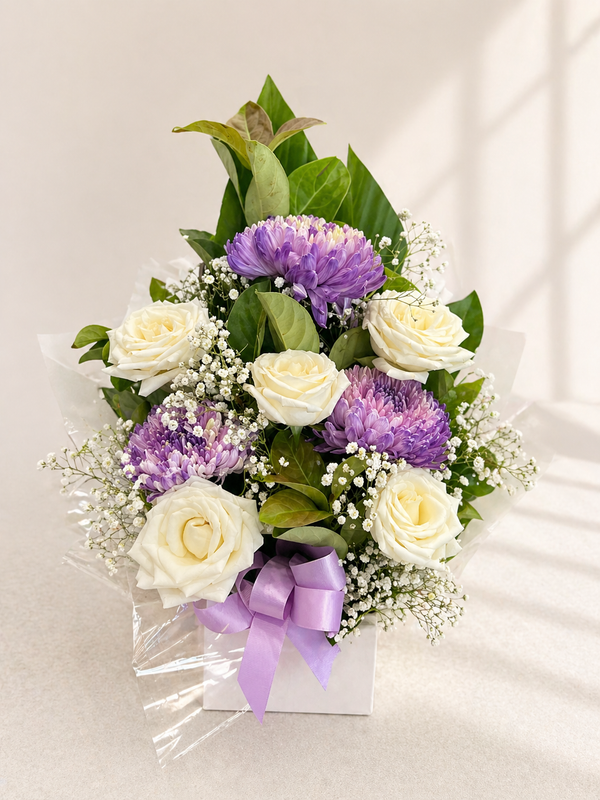 Lilac and white box