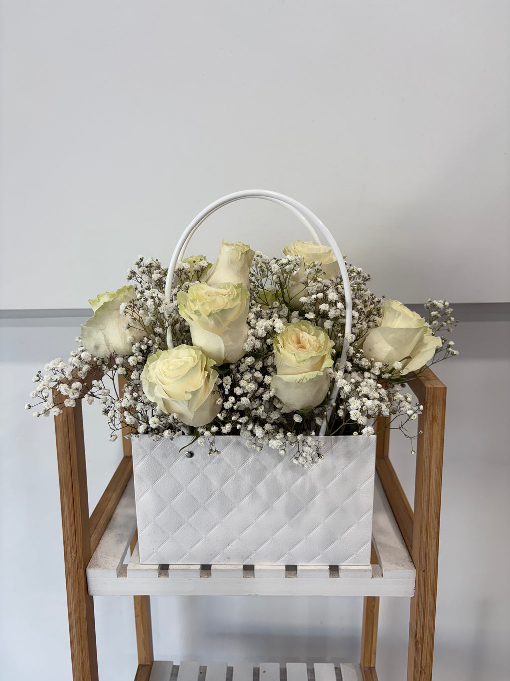 White rose bag