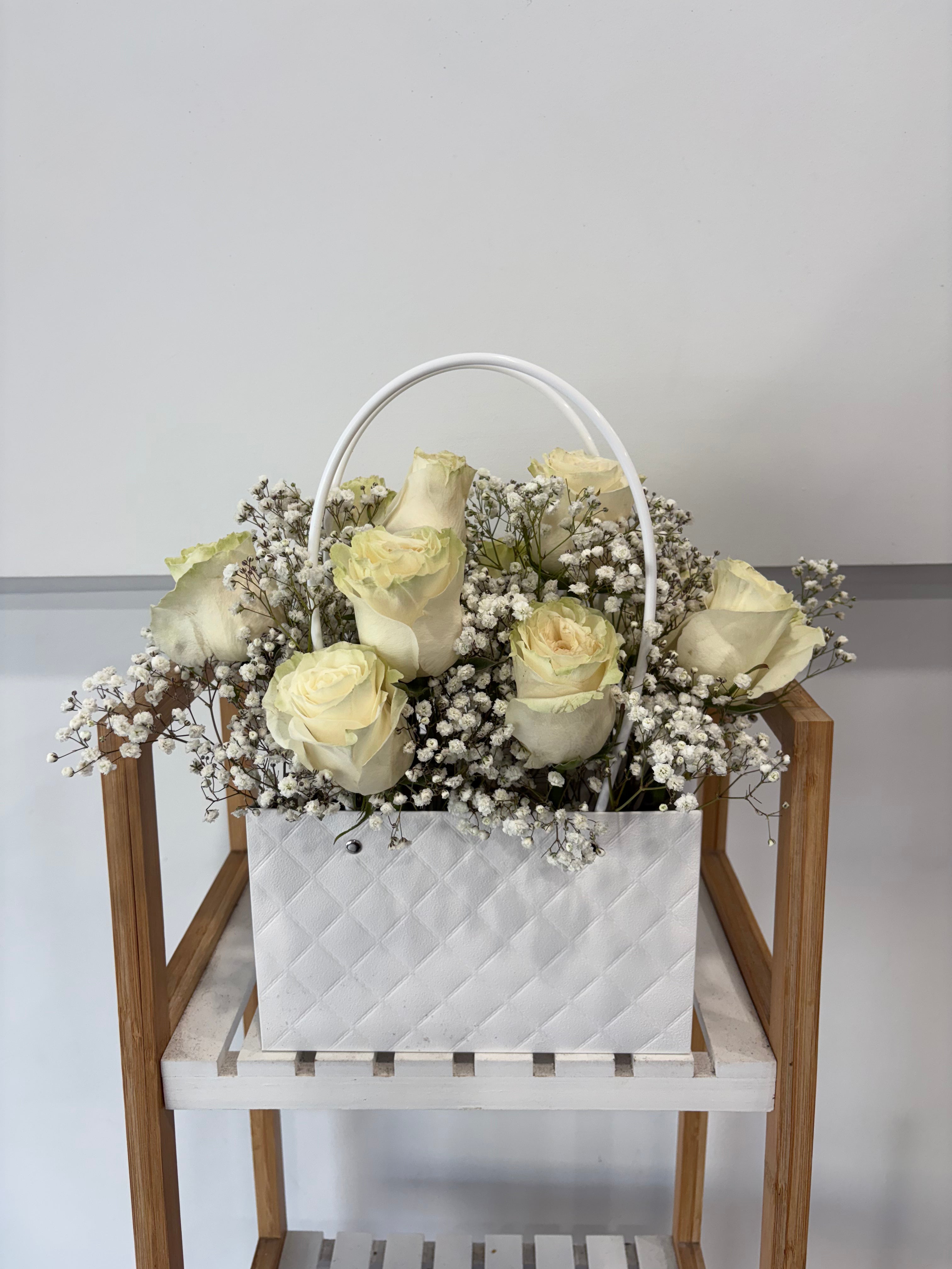 White rose bag